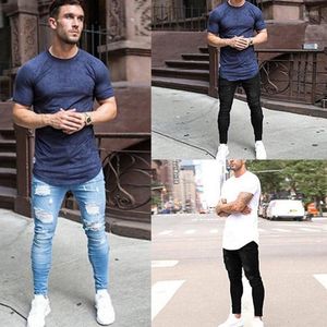 Calça de jeans masculina Hip hop Ripped moda Slim Men Size Big Size Marca Skinny Stretch Fit xl
