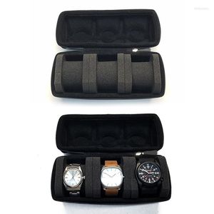 Schmuckbeutel EVA Travel Watch Case Roll Organizer Classic 3 Slot Uhren für und Frauen Armbänder Boxen