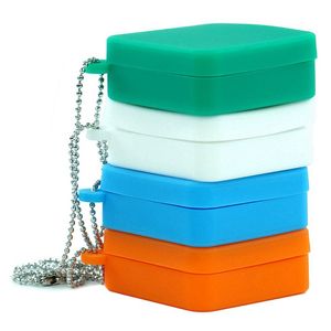 Smoking Colorful Nonstick 9ML Square Integrated Style One-Body Wax Containers Silicone Box Silicon Container Food Grade Jars Tool Storage Jar Oil Holder Case DHL
