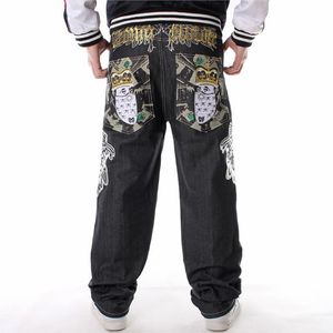 Herren Jeans Herren Baggy Jeans Straight Skateboard Flügel Stickerei Weitbein Denim Hosen Hip Hop Fashion Street Dance HipHop Rap Jeans 221008