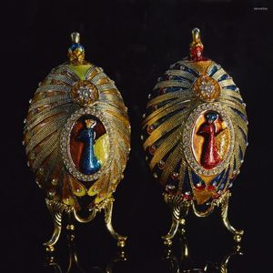 Smyckesp￥sar qifu metalldesign uts￶kt vacker Faberge ￤gg g￥va till heminredning
