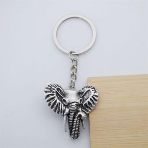 Keychains vintage l￥ng n￤sa Big Ear Elephant Keychain DIY Men smycken bilkedja Holder Lucky Souvenir g￥va