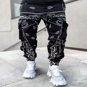 Kargo pantolon siyah tasarımcı çok cep mentrousers yansıtıcı pantolon pantolon sokak kıyafeti hip hop rahat joggers harajuku erkek eşofman