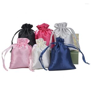 Gift Wrap 30pcs Solid Color Pearlescent Beautiful Wedding Fabric Packaging Bags Cosmetic Jewelry Candy