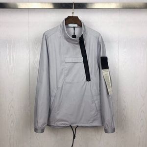 Jackor märke män lapel metall halva zip rockar lapptäcke trench sten man ärm Epaulet sport jogger ö casual rockar 8180 06