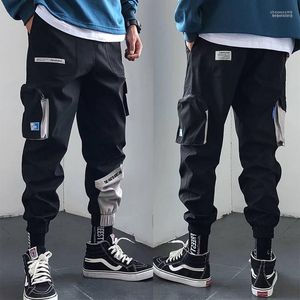 Pantaloni da uomo 9Men Multi-tasca Elastico in vita Harem Pant Streetear Punk Hip Hop Nero Pantaloni casual Jogging Uomo Autunno Cool