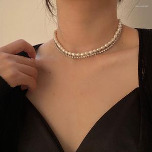 Halsband Riesige Knospe Natürliche Süßwasser Perle Halskette Doppel Schicht Zirkonia Kette Hochzeit Schmuck Collares De Moda Geschenke