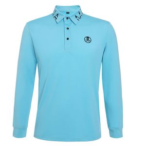 Spring and Autumn Men Golf Clothing Long Sleeves T-Shirt 4 Color Leisure Fabric Outdoor Sports Golf Shirts