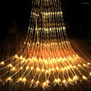 Strings 3X3M 6X3M LED Meteor Shower Rain Light Water Flow Waterfall Window Curtain String Wedding Christmas Fairy Garland