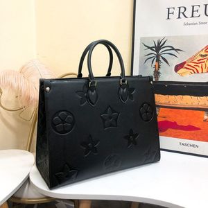 Luxus-Taschen, Designer-Tasche, Damen-Handtaschen, Onthego-Einkaufstasche, heiße Umhängetasche, Blume, Damen, lässig, PVC, echtes Leder, Geldbörse, Umhängetaschen, weiblich, große Handtasche MM GM