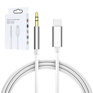 Type-C USB Cables Male To 3.5mm jack Earphone Car Stereo AUX audio Cable Cord Adapter For moblie phone with retial box