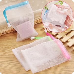 Storage Bags Japan Style Cleansing Soap Bag Handmade Hanging Net 10 Pcs/Lot Bath Facial Cleanser Foam