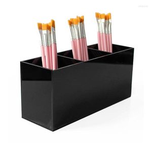 Cajas de almacenamiento Organizador de maquillaje acrílico Black/White/Transparente Herramientas Cosméticas Herramientas Organizadora Caja de accesorios