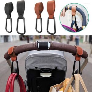 Stroller Parts Storage Hook PU Leather Baby Bag Pram Rotate 360 Degree Rotatable Cart Organizer Accessories