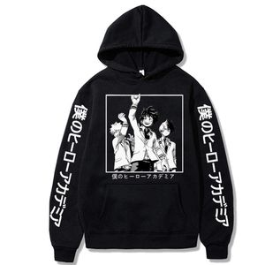 Herrtröjor tröjor heta japanska anime män roliga boku ingen hjälte akademi bakugou shoto todoroki grafiska streetwear unisex man g221008