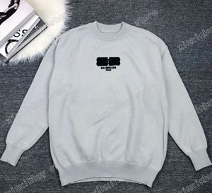 xinxinbuy m￤n designer hoodie tr￶ja dubbel bokstav ￶ron vete broderi paris rund hals kvinnor svart lila gr￥-2xl