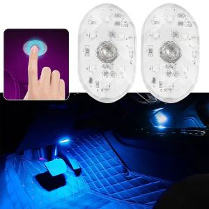 Luci di rilevamento delle luci a LED per mini auto Cablaggio gratuito Illuminazione Controllo vocale magnetico ricaricabile