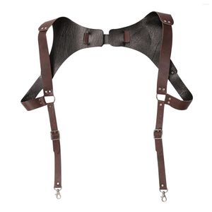 Belts Vintage Medieval Renaissance Leather Suspender Mens Shoulder Harness Belt Gothic Punk Chest Muscle Sexy Cosplay Costumes