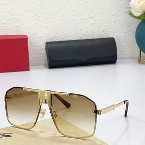 Vintage designerskie okulary przeciwsłoneczne dla mężczyzn i kobiet High End unisex carti okularów słonecznych ramy brązowe soczewki usuwalne luksusowe okulary 65 mm lunetty luksusowe femme
