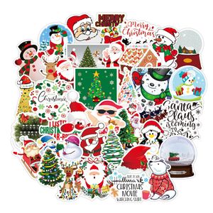 Christmas Stickers 100PCS Vinyl Waterproof Holiday Party Sticker for Computer Luggage Stationery Greeting Cards