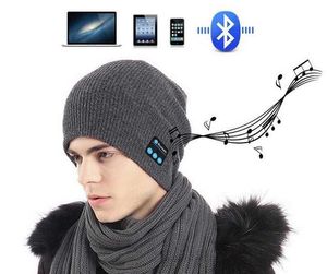 携帯電話のイヤホンBluetooth Hat Music Beanie Cap V4.1ステレオワイヤレスイヤホンスピーカーマイクポリフォンハンズフリーiPhone 7 Samsung Galaxy S7 Musics Hats
