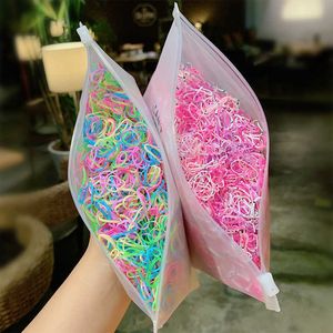 1000Pcs/Bag Girls Nylon Rubber Band Elastic Hair Bands Headband Children Ponytail Holder Bands Kids Ornaments Hairs Accessories VTM TB2002