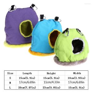 Andra fågelförsörjningar 1 PC Parrot Nest Plush Warm Winter Hammock Pet Hanging Swing Bed Cave 3 Size Slumpmässig leverans