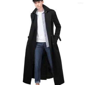 Men's Trench Coats British Style Slim Coat Men Double-breasted Spring Autumn Windbreaker Western Male Long Jacket Outerwear