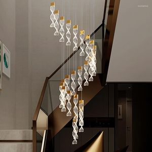 Lâmpadas pendentes designer led apartamento villa inter edifício lustre de estar de jantar de jantar luxo el lobby pendente decorativo