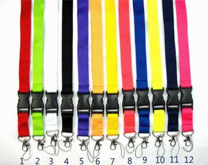 Bracelets Lanyards Clothes CellPhone Lanyards Key Chain Necklace Work ID card Neck Fashion Strap Custom Logo Black For Phone 12 Colors