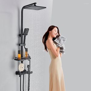 Set doccia da bagno con rubinetto e getto freddo nero oro moderno pratico multifunzionale