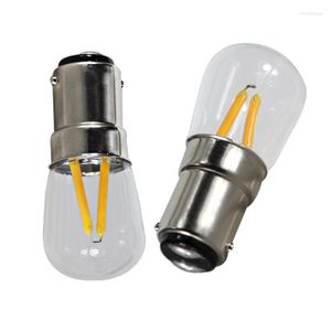 LED Filament Light B15 12V Super T22 COB AC DC 12 V Volt 1.5W B15D Spotlight Bulb Symaskinlampa 110V 220V Hembelysning