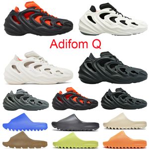 US 13 Sandalen Slides Adifom Q Adilette 22 Männer Frauen Hausschuhe Designer Black Carbon Desert Sand Aluminium Azure Stone Sage Brown Shoe Slide Sandal Scuffs With Box