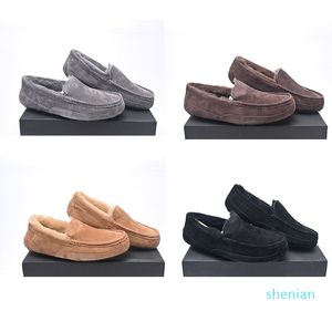 Winter-Freizeitschuhe für Damen, strukturiert, Doug-Loafer, Stoff, Gummi, Kaninchenwolle, Zwischensohle, flacher Heimschuh, Lady Check Tweed, Walking-Loafer, Größe 35–40