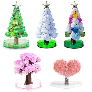 Decorazioni natalizie L'albero di cristallo in crescita magica presenta un kit di novità per bambini Divertenti giocattoli educativi e per feste Ornamenti natalizi fai-da-te