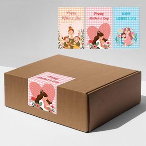 Gift Wrap 50 Pcs/Pack Of Happy Mother's Day Stickers Box Decorative Sealing Baking Cake Packaging Labels