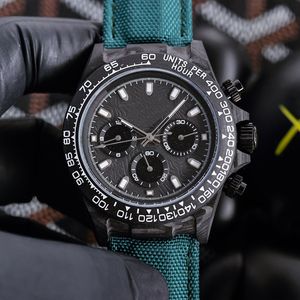 Bezel Mens Watches Ceramic Automatic Imported Mechanical Movement Wristwatch Sapphire Wristwatches 40mm Sports Hands Canvas Strap es