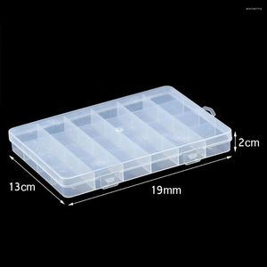 Jewelry Pouches BTFBES Non-removable 24 Slots Plastic Earring Rings Storage Box Case Craft Holder Organizer Bead Container Boxes