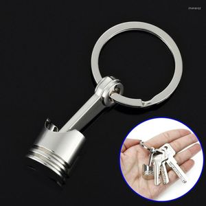 Keychains Auto Car Part Silver Metal Piston Key Ring Chain Keyring Keychain Keyfob Pendant