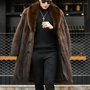 Mäns trenchrockar 6xl Luxury Gentleman For Mens Elegant Streetwear Long Jackets With Soft Warm Party Club Overcoats 2023