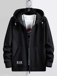 Men's Hoodies Sweatshirts Men's Hoodies Sweatshirts Spring Autumn Zip Up Hoodie Coats Streetwear Black Grey Hooded Loose Male Cotton Casual Z230726