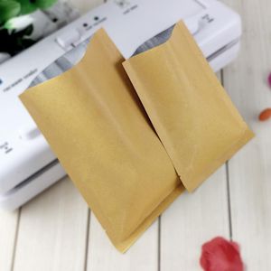 Gift Bags 8 Sizes Open Top Flat Kraft Paper Al Foil Laminated Heat Sealed Bag Vacuum Pouches Food Packaging Bags