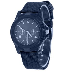 Business Dwaterproof Waterroof Men Quartz Watchs Soldier Army Military Canvas Tessuto Tessuto analogico Orologi sportivi Orologi Orologi Di Lusso