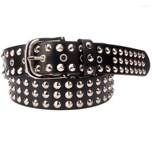 Cinture Cintura con rivetti in metallo grande Donna Rivetti rotondi Spike Paillettes Punk Semplice cinturino decorativo per uomo