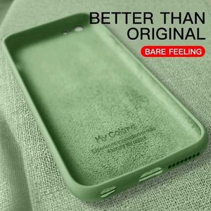 薄いソフトケーススーツiPhone 7 8 6plus SE2オリジナルリキッドカバーキャンディーcoque coque capa for apple x 11 12 pro max xr practical