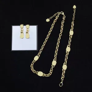 Kvinnors designer￶rh￤ngen Guldarmband Set Mens Pendant Neckor For Women Luxury Letters Smycken Fashion Love Armband Chain Link 2210092d