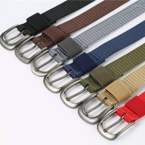 Belts Elastic Belt For Men And Women Waist Canvas Stretch Braided Woven Leather Black Extend 115 CM