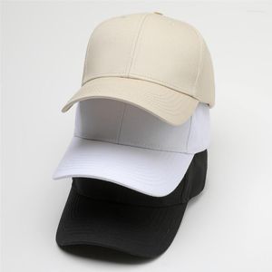 Bollkepsar Stort huvud Vuxen bomull Plus Size Tom basebollkeps Dam Solid Sporthatt Herr Stor Vanlig Snapback 55-59cm 60-65cm