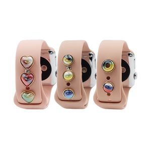 Titta på dekorationstillbehör Apple Watch Band Diamond Charms för Samsung Amazfit Smart Iwatch Silicone