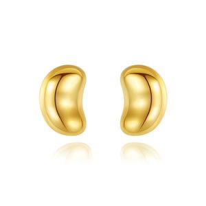 New fashion exquisite gold beans s925 silver stud earrings jewelry Korean personality women temporary earrings accessories gift